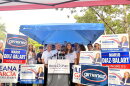 House Majority Leader Steve Scalise (R-LA) campaigned alongside Miami-area House Republicans María Elvira Salazar, Mario Díaz-Balart, and Carlos Gimenez at the Westchester Regional Library on Friday, Oct. 23, 2026. The Republicans denounced socialism, warning that a Democratic victory in Washington could lead the United States down a path similar to that of Cuba and Venezuela.