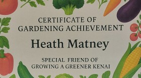 Heath worked hard helping his Dad in the garden and Growing A Greener Kenai decided he should be rewarded for his hard work.