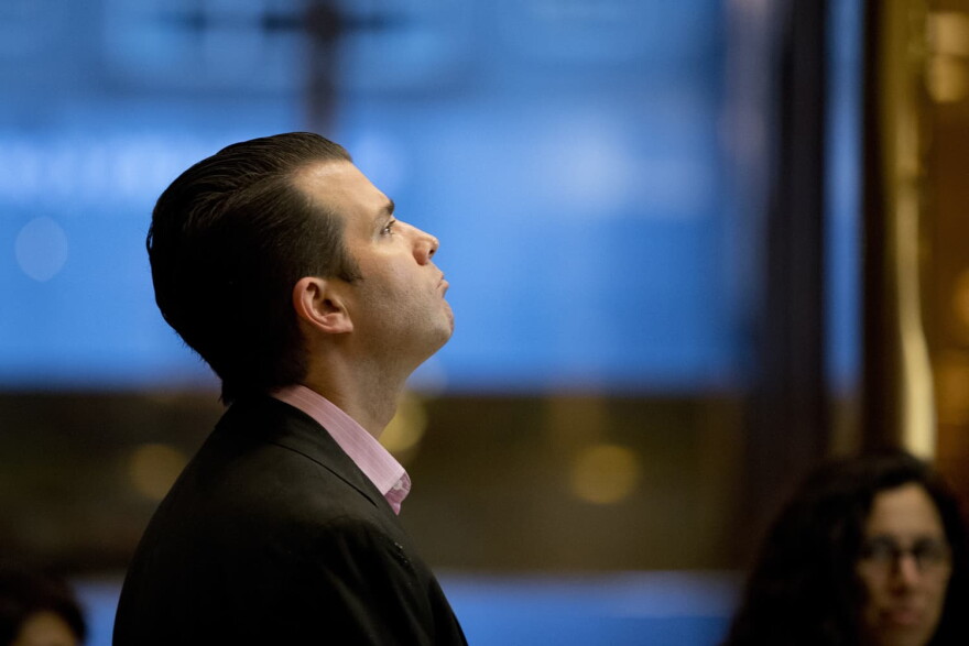 Donald Trump Jr., son of President-elect Donald Trump waits for an elevator at Trump Tower, Tuesday, Nov. 15, 2016 in New York. AP Photo/Carolyn Kaster)