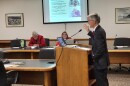 State Health and Human Services Director Pat Traynor testifies before the Task Force on Government Efficiency