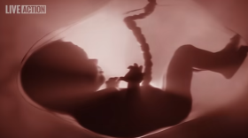 A screenshot from Live Action's video "Baby Olivia," which is being used as an example of the kind of video some Kentucky lawmakers want shown in school health curricula.