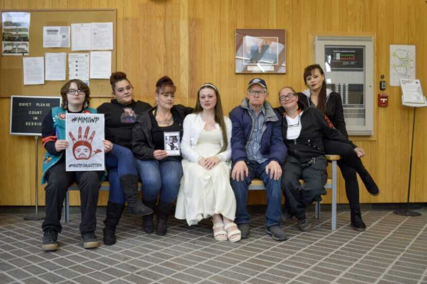 Tracy Day's family at the Dimond Courthouse after the court declared her legally dead on June 17, 2025. 