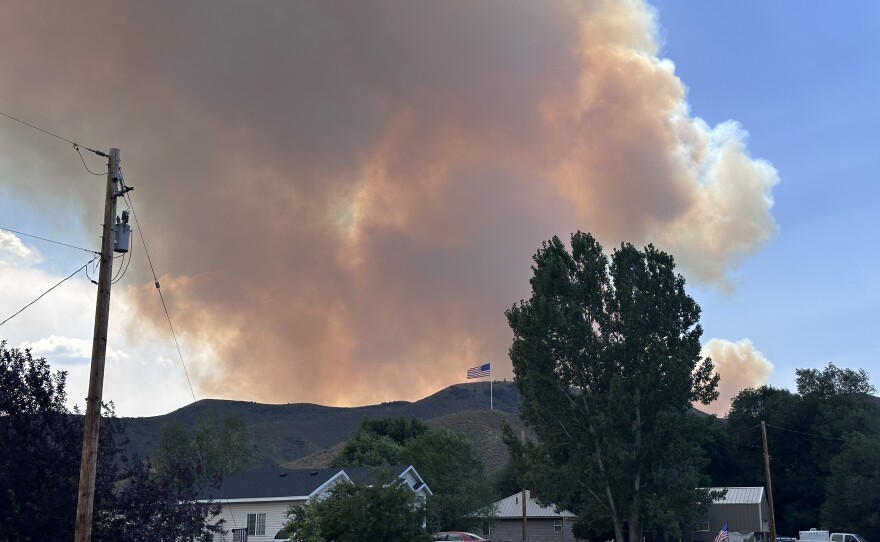 Photos of the Rocky Canyon fire taken in Henefer on Aug. 9, 2026.