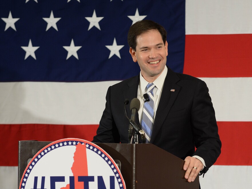 Florida Sen. Marco Rubio is one of the Republicans trying to stake out a more moderate position on birthright citizenship.