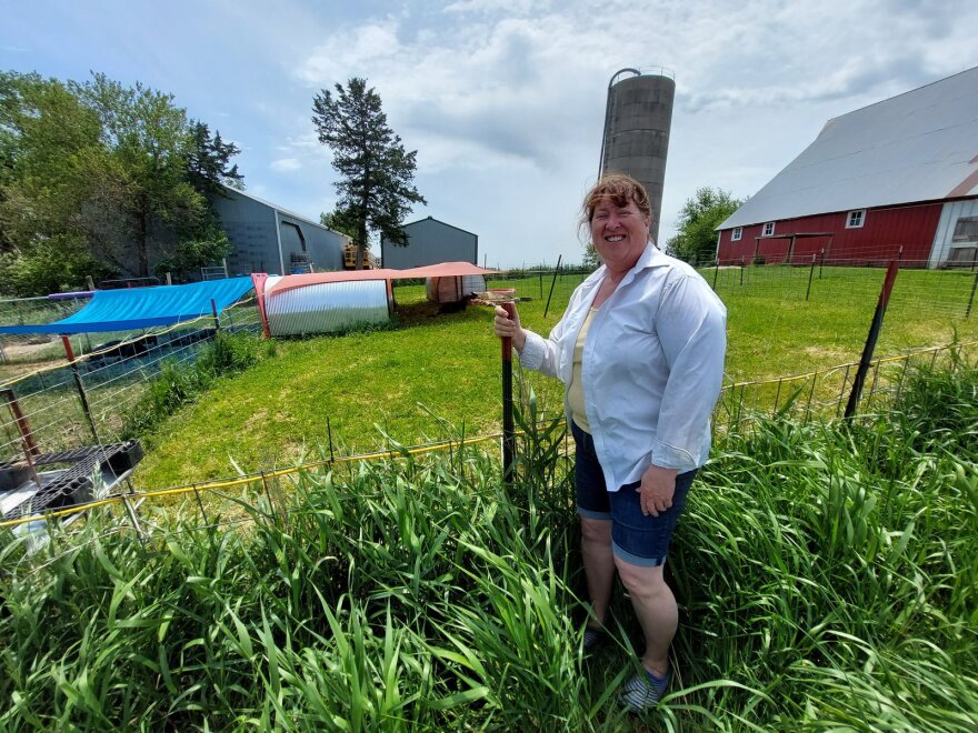 Heather Scar runs a pig farm south of Adair, Iowa, where she raises Kunekune hogs. For 11 years, Scar ran local detasseling crews for Bayer and AgReliant Genetics.