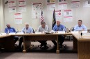 (From left to right) NorthWestern Energy President and CEO Brian Bird, Westmoreland Mining CEO Martin Purvis, Montana Senator Steve Daines, Montana Governor Greg Gianforte and Talen Energy Chief Fossil Officer Dale Lesback