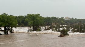 The floodwaters on Friday, July 4, 2025.