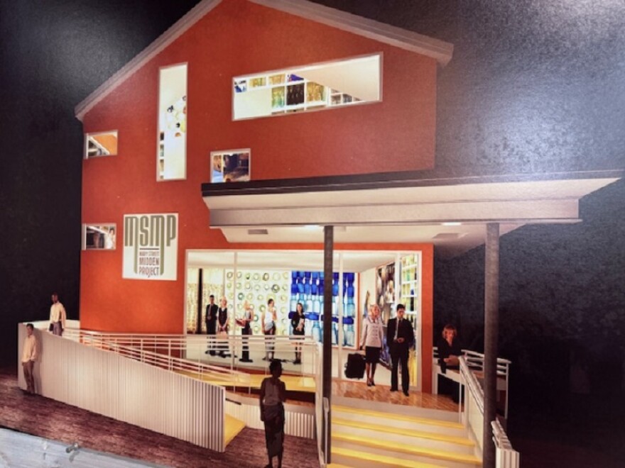 An architects’ plan for the museum on Mary Street