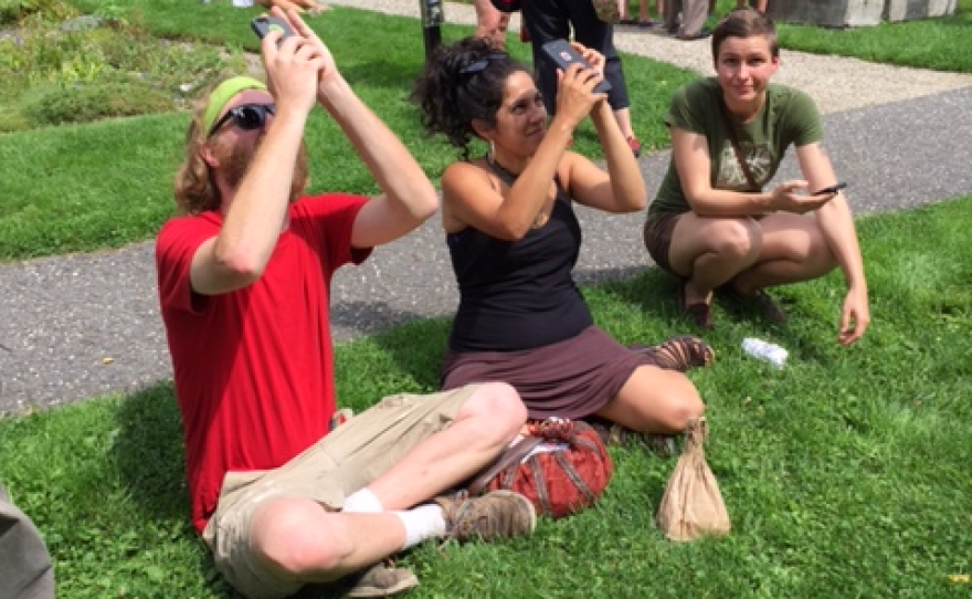 Scenes from an eclipse-watching party at Smith College.