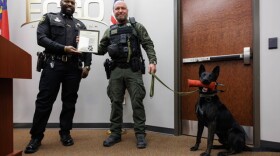 A Deputy Sheriff and his K9 companion.