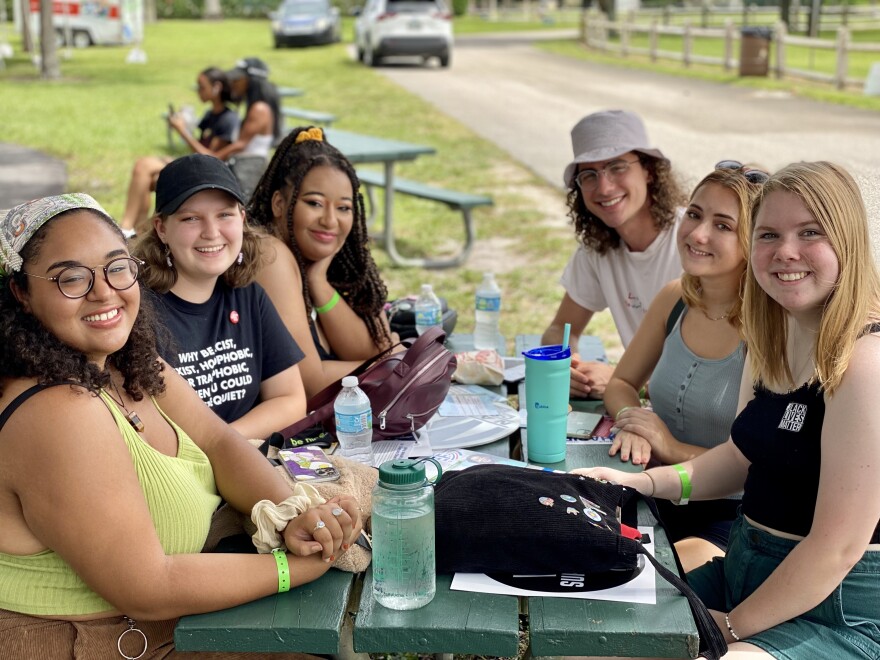 Undergrad students from Florida Atlantic University attended the voting rights rally in honor of the 58th anniversary of the March on Washington for Jobs and Freedom. Each student told WLRN they were civic-minded, especially on campus.