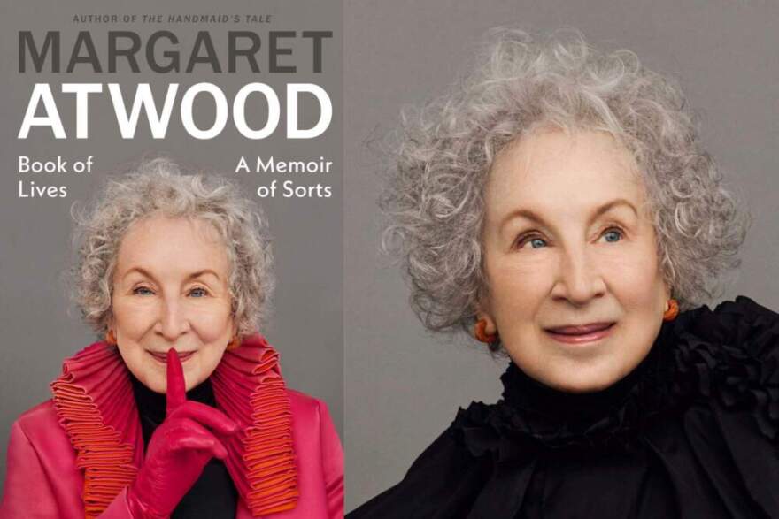 The cover of "Book of Lives" and author Margaret Atwood. (Courtesy of Doubleday and Ruvan Afanador)
