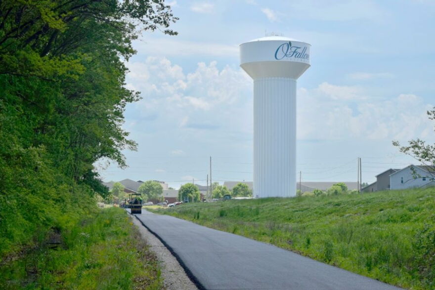 A portion of the Goshen Trail expansion during construction in May 2019. The new trail opens Nov 15. 