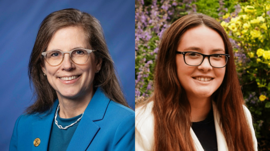Indiana House District 26 candidates from left to right: Incumbent Democrat Chris Campbell and Republican Magdalaine Davis.