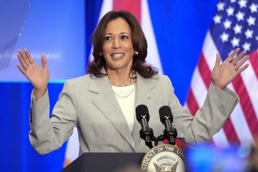 Vice President Kamala Harris speaks at an event