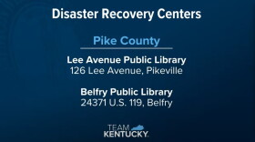 Slide showing the location of two disaster centers in Pike County