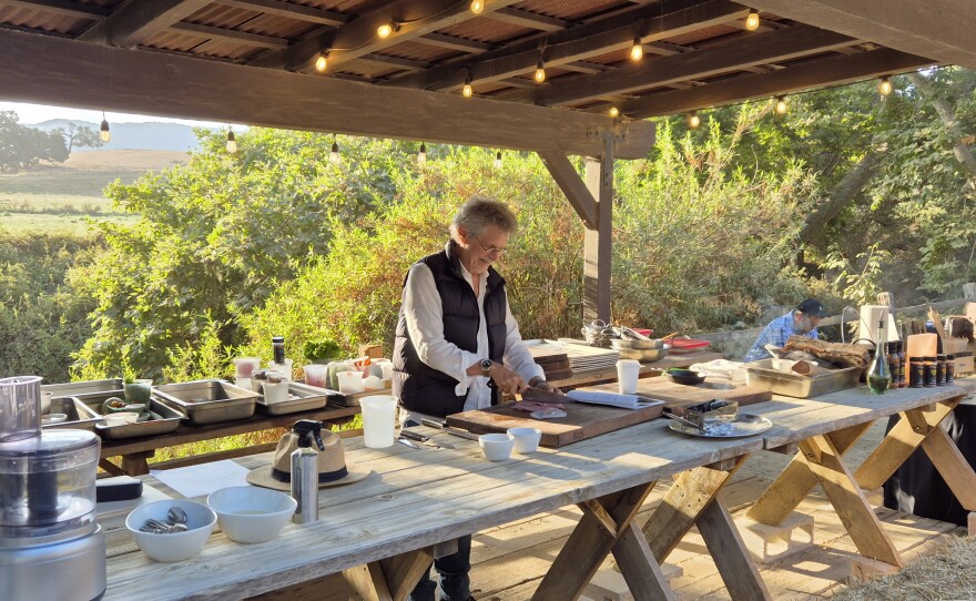 Steven Raichlen getting ready for his last day of teaching at Barbecue University