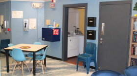 The dayroom is where some of the women in a new living unit model watch movies together.