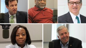 Top row, Russ Carnahan, Tommie Pierson, Winston Apple. Bottom row, Bev Randles, Mike Parson