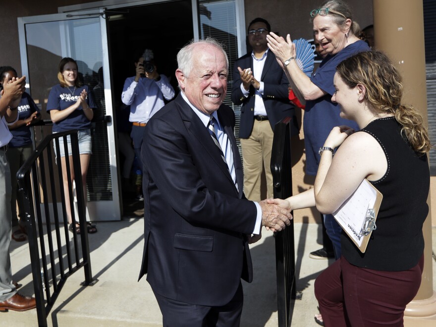 Former Gov. Phil Bredesen, campaigns in Memphis, Tenn., in his bid for Senate.