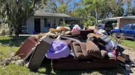 Most of Mellisa Kipp's belongings were destroyed due to flood waters from Hurricane Ian. Photo: Brendan Byrne / WMFE