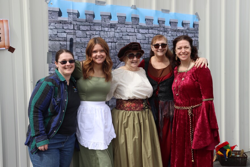 Cast of "Murder at the Renaissance Faire" during The Kenai Performers' medieval fair held Saturday to promote the production