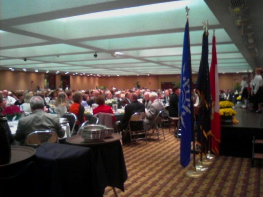 about 800 private donors and other sponsors gathered for a huge luncheon at the Buffalo Convention Center
