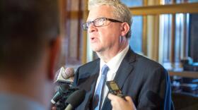 House Minority Leader Jim Durkin, R-Western Springs, fields questions from reporters at the Illinois Capitol in Springfield in this May 22, 2019, file photo.