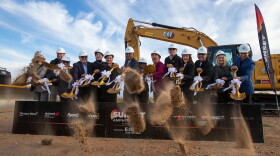 City of El Paso officials and Venu employees break ground at the site of the future Sunset Theater in Northeast El Paso, Nov. 19, 2025.