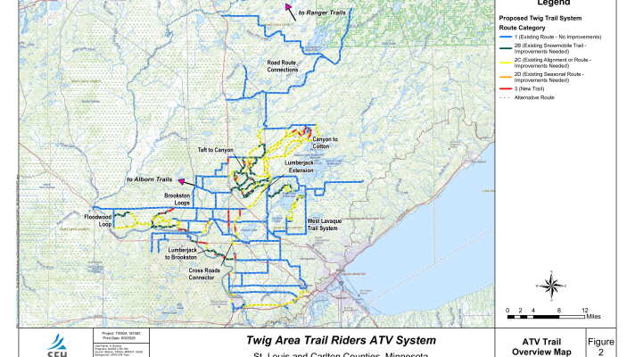 Map of the proposed Twig Trail System.