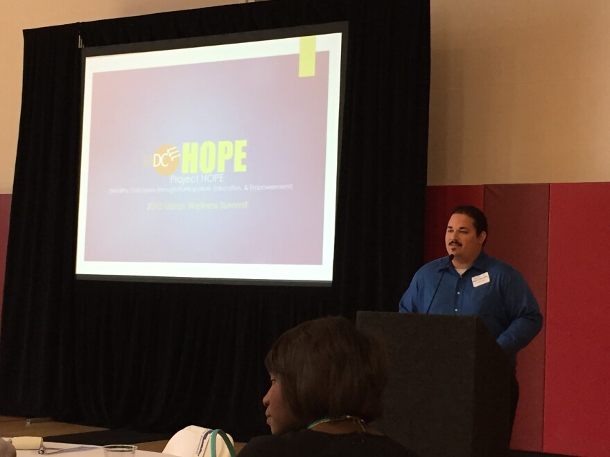 Miguel Melendez talks about Project HOPE at the Urban Health Summit.