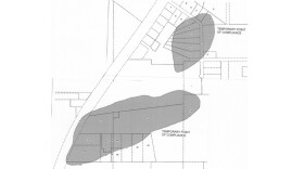 The location of properties that were notified in 2012 that groundwater contamination was found due to the spread of volatile organic compounds from the Douglas Warehouse onto their property. (Photo courtesy of the Florida Department of Environmental Protection)