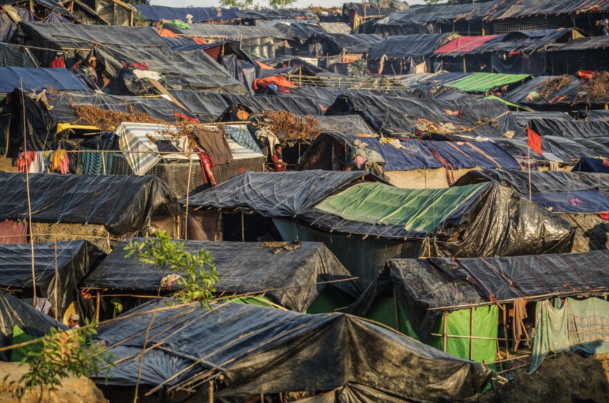 Alam photographed densely packed homes in the Balukhali refugee camp for Rohingya from Myanmar last November.