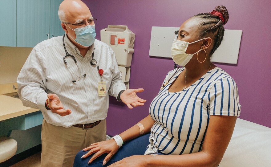Dr. Haydar Frangoul met with Gray in June to discuss the results of her latest tests. Gray hasn't had any of the severe pain attacks she used to experience since receiving infusions of genetically altered cells nearly a year ago.