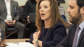 Secretary of Management and Budget Lisa Hershman before the Senate Appropriations Committee on March 13, 2025.