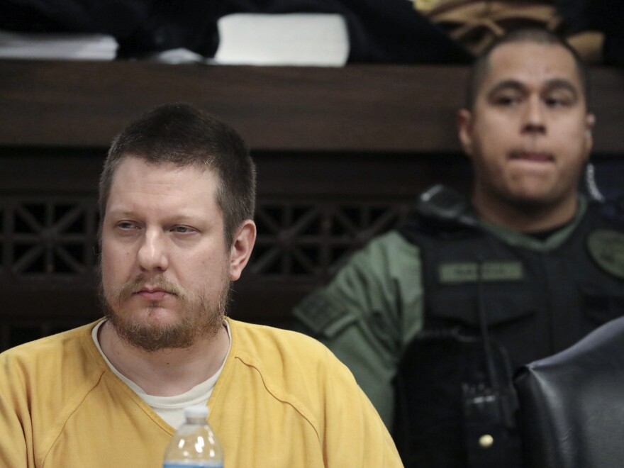 FILE - Chicago police Officer Jason Van Dyke, left, attends his sentencing hearing at the Leighton Criminal Court Building in Chicago, for the 2014 shooting of Laquan McDonald, Jan. 18, 2019. The NAACP is urging Attorney General Merrick Garland to bring federal civil rights charges against the white Chicago police officer who fatally shot Black teenager Laquan McDonald. NAACP President Derrick Johnson's letter comes days before Officer Jason Van Dyke is scheduled to be released from prison after serving less than half of his state prison term. Van Dyke was convicted in October 2018 in the killing of McDonald. (Antonio Perez/Chicago Tribune via AP, Pool, File)