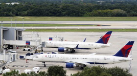 Tampa International Airport closed at 5 p.m. Tuesday ahead of a potential landfall by Hurricane Ian somewhere along Florida's west coast. (Chris O'Meara/AP)