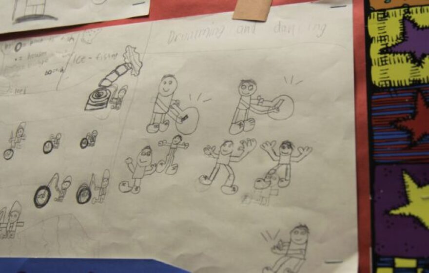 The Alaska Native Cultural Charter School’s temporary space lacks enough room for many of the cultural events they hosted at their old building. (Photo by: Katie Anastas/Alaska Public Media)