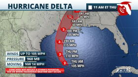 Hurricane Delta Cone