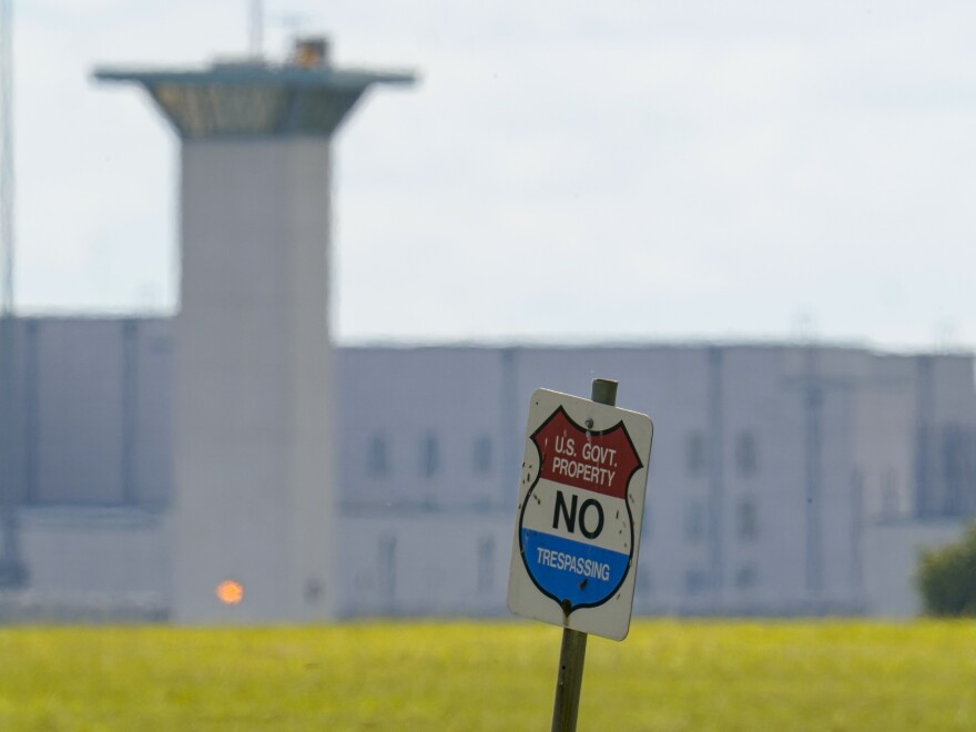 In this Aug. 26, 2020, file photo, the federal prison complex in Terre Haute, Ind.