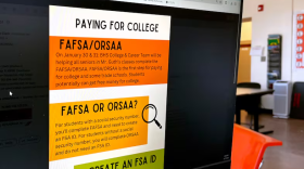 A flyer informing Benson Polytechnic High School seniors about student financial aid.