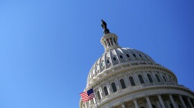 A U.S. flag flies Tuesday in front of the U.S. Capitol, where President Obama will give his annual State of the Union address during a joint session of Congress.