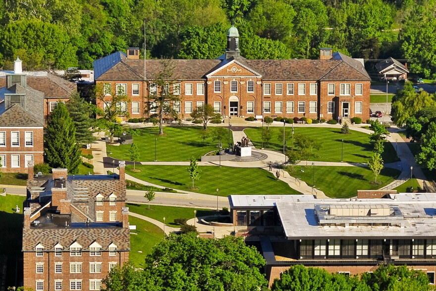 An aerial view of Lincoln University, one of Missouri's two historically black colleges and universities, in Jefferson City.