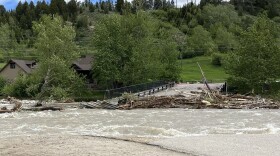 A Red Lodge, Carbon County bridge in the aftermath of flooding in 2022