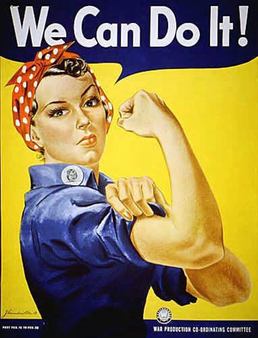 "Rosie the Riveter" was the nation's poster girl for patriotism during World War II. The real Rosie, Rose Will Monroe, worked at the Willow Run plant in Michigan.