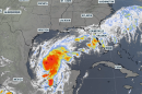 Satellite photo of Tropical Storm Isaias.