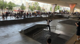 Skateboarder Roman Hager competes at the FISE World Series in Birmingham, Alabama, on Aug. 8, 2026.