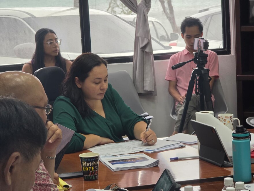 MVA managing director Jamika Taijeron during Wednesday's board meeting