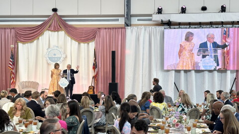 First Lady Fran DeWine and Gov. Mike DeWine at their final First Lady’s Luncheon.