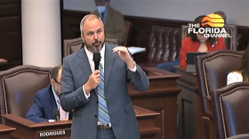 State Sen. Joe Gruters presented the Impact Fee Act for a vote in the Senate. Image: Florida Channel